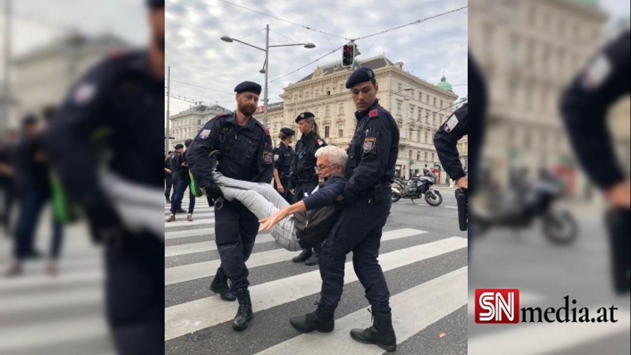 İklim aktivistleri Viyana'da kaosa neden oldu