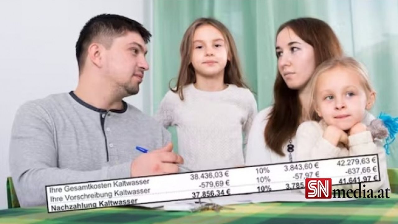 46 bin Avro'luk su faturası Viyanalı aileyi şoke etti