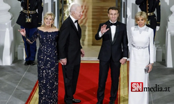 Beyaz Saray'da Emmanuel Macron ve ünlülerle akşam yemeği