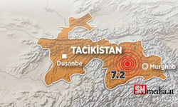 Tacikistan'da 7,2 büyüklüğünde deprem