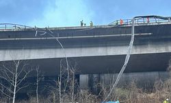 Vinçli kamyon Tauernautobahn köprüsünden aşağı uçtu: Sürücü hayatını kaybetti