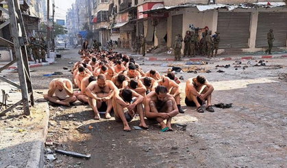BBC, Filistinlilerin yarı çıplak gözaltına alındığı görüntüleri doğruladı
