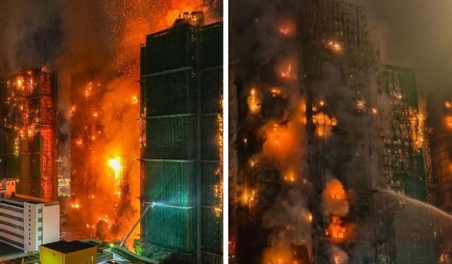 Hong Kong'da gökdelen yangını: 36 kişi hayatını kaybetti