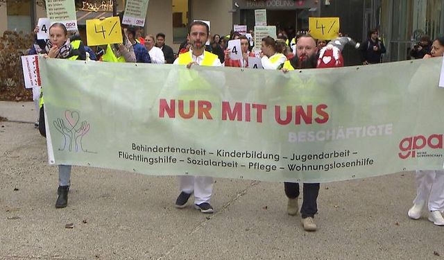 Viyana’da Sosyal Hizmet Çalışanlarından 70 Noktada Uyarı Grevi