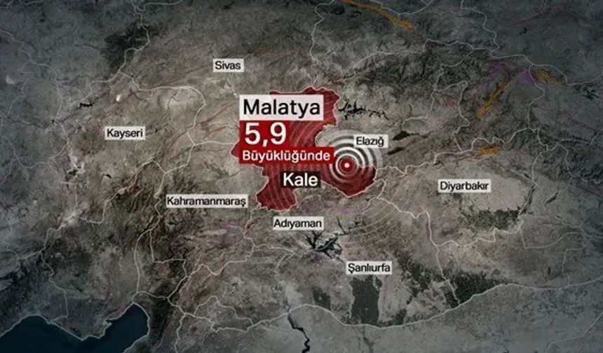 Malatya'da 5,9 Büyüklüğünde Deprem