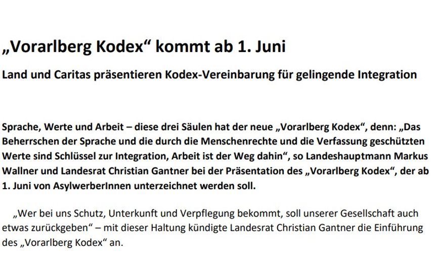 Vorarlberg Kodex Yürürlüğe Girdi: Toplum Hizmetini Reddeden Sığınmacıların Ödeneği Kesilecek
