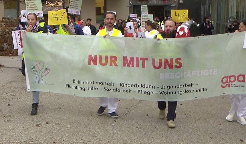 Viyana’da Sosyal Hizmet Çalışanlarından 70 Noktada Uyarı Grevi