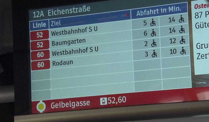 Viyana'da toplu taşımada akıllı dönüşüm: Aktarma süreleri artık anlık görülecek