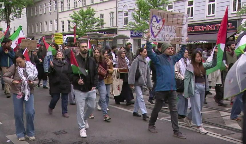 Viyana’da Eurovision Protestoları: Yüzlerce Kişi İsrail’in Katılımına Karşı Yürüdü